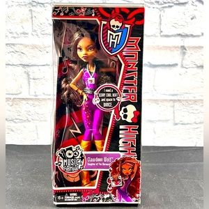 NEW In Box Monster High Clawdeen Wolf Doll Music Festival